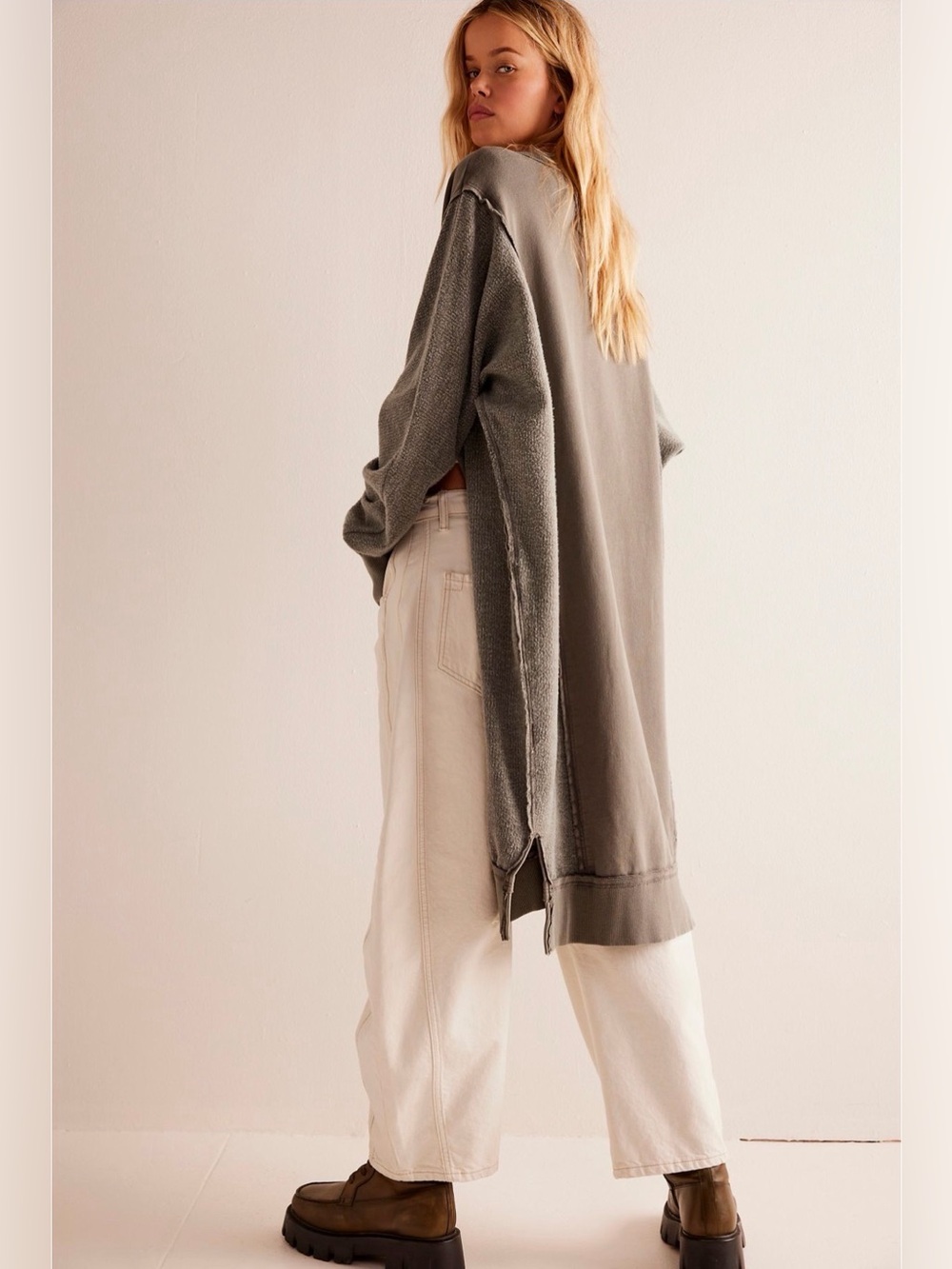 We the free free people dreamy blue cardi- quiet grey NWT $148 XS *see color* - Picture 2 of 8